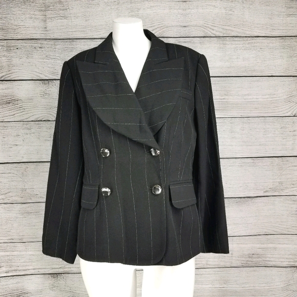 Vintage Alberto Makali x Cache Size 8 Double Breasted Blazer Suit Jacket - Picture 1 of 8